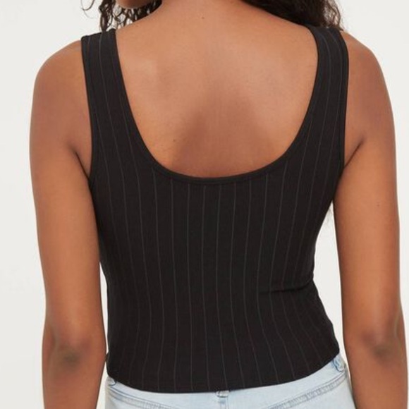 Cropped zipped tank top - Picture 2 of 2